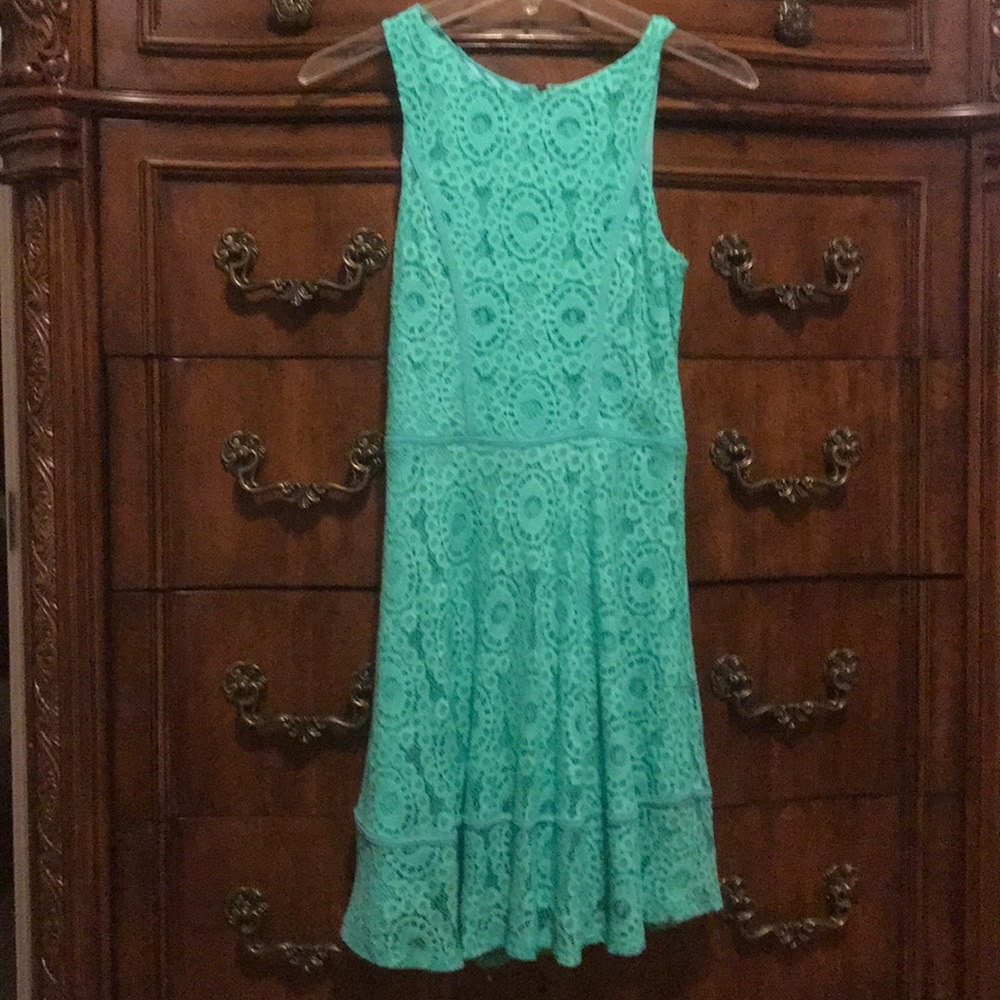 Aqua Blue Lace Dress
